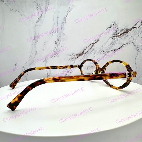 NEW MIU MIU Womens Eyeglasses Brown Oval Full Rim Frames 50-18mm Rx-able Womens main image 7